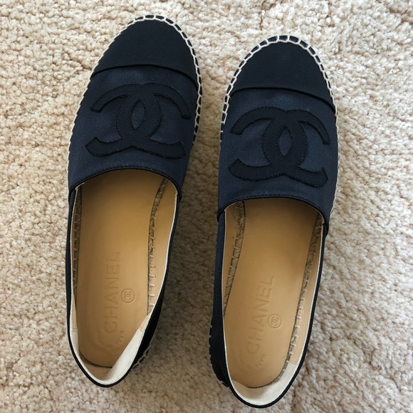 CHANEL Shoes - It’s Brand New.Chanel Satin Black Espadrilles